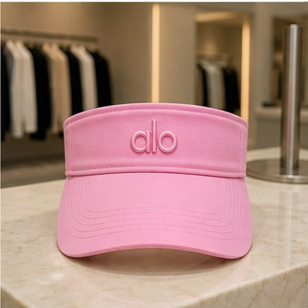 ALO Yoga Pink Summer Open Top Visor Hat Sporty